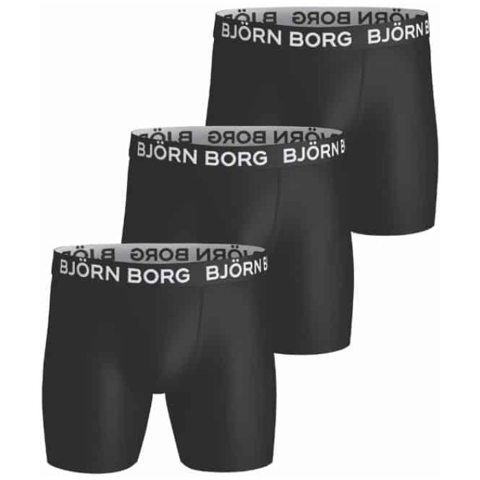 Performance Boxer - 3-pack (Black) L + XL