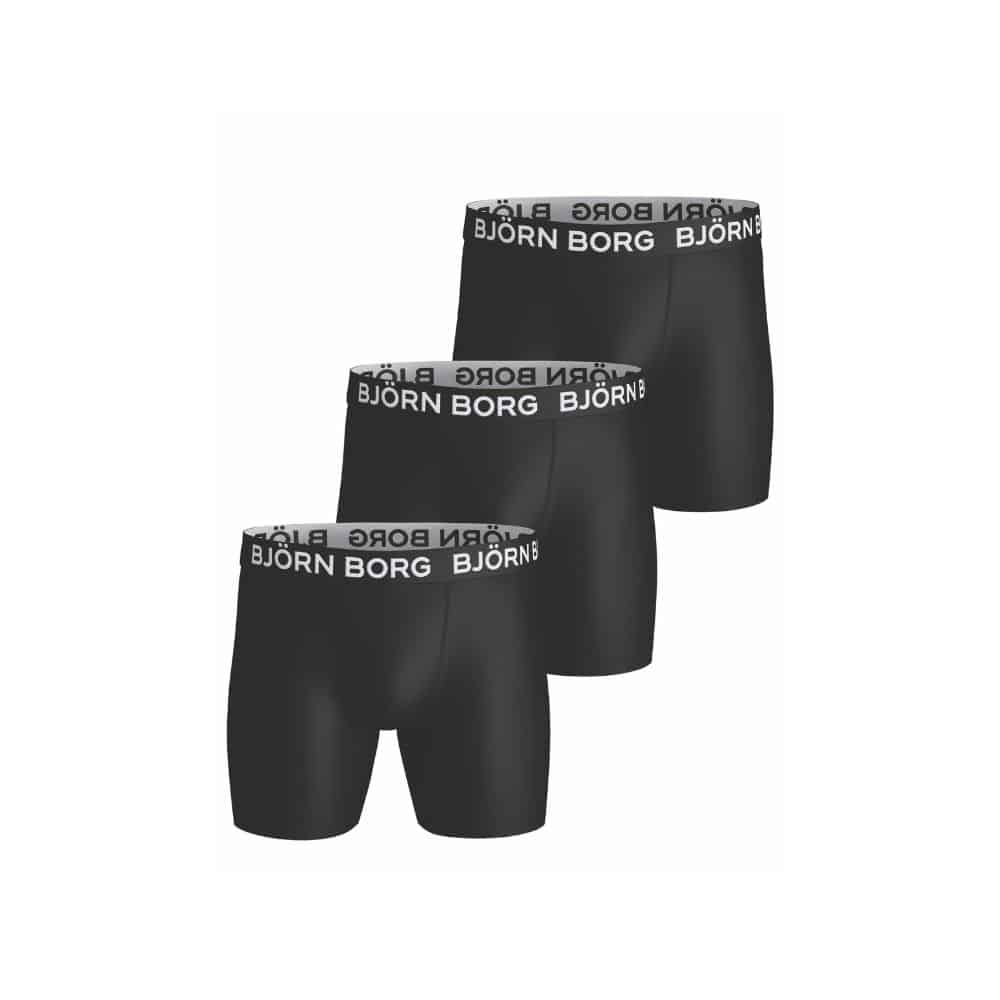 Performance Boxer - 3-pack (Black) L + XL