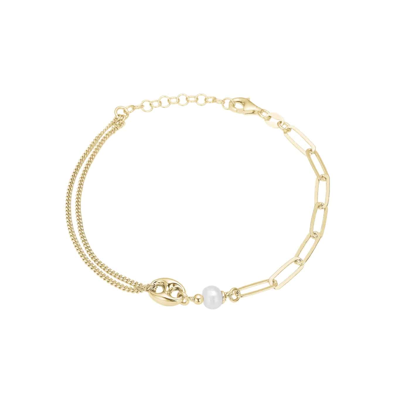 Armbånd Led/bønne forgyldt