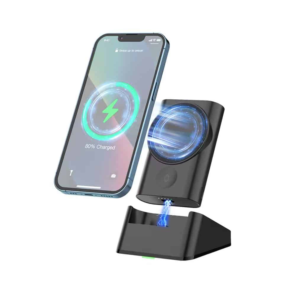 3-i-1 trådløs oplader & powerbank – 5200 mAh (magnetisk) - Billede 2