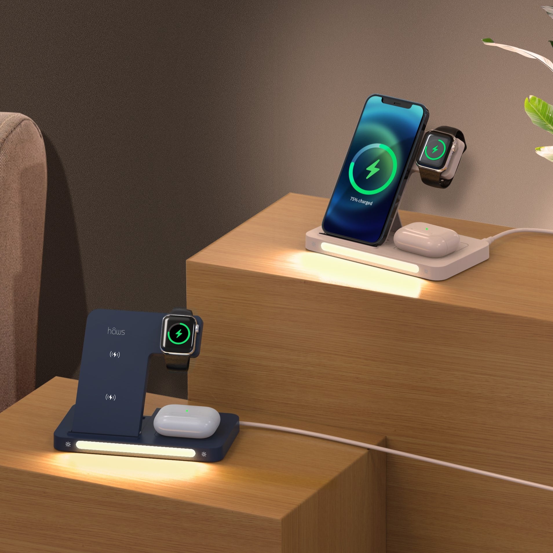 Wireless 3-in-1 Charger with Night Light - Image 2