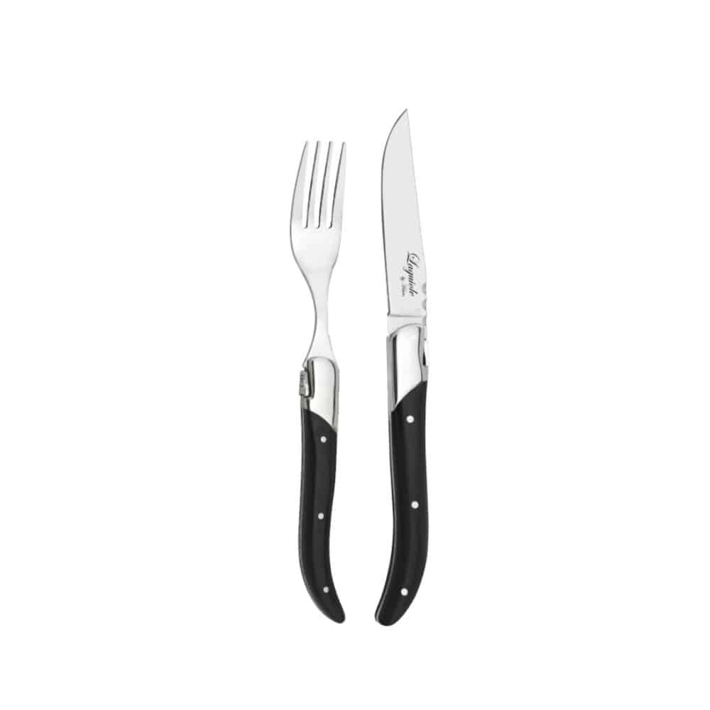 Laguiole Steakknive/Gafler i Gaveæske -12 dele - Billede 3