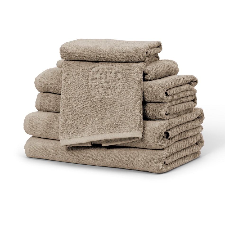 Towel set, 6 pcs., Oak