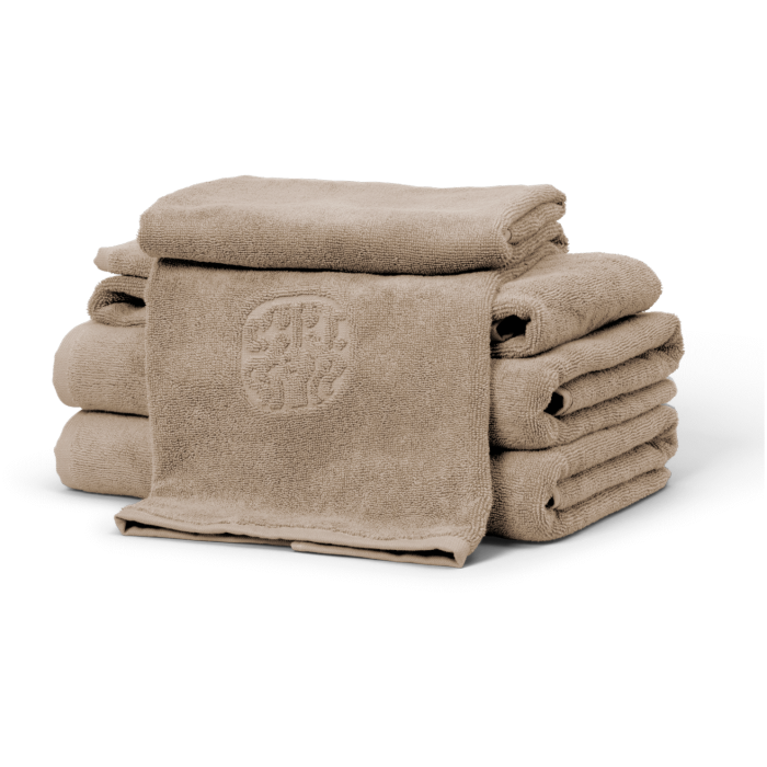 Towel set, 4 pcs., Oak