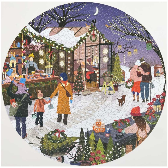 Christmas Market – round puzzle 1,000 pieces