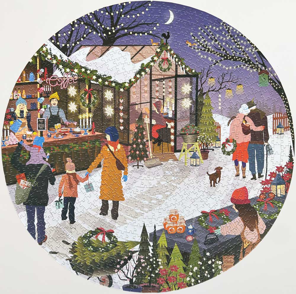 Christmas Market – round puzzle 1,000 pieces