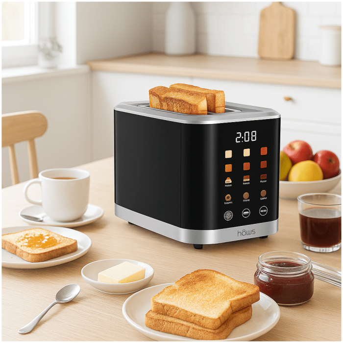 Toaster with digital display