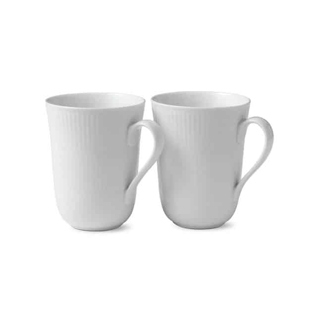 White Fluted Mug - 2 pcs.