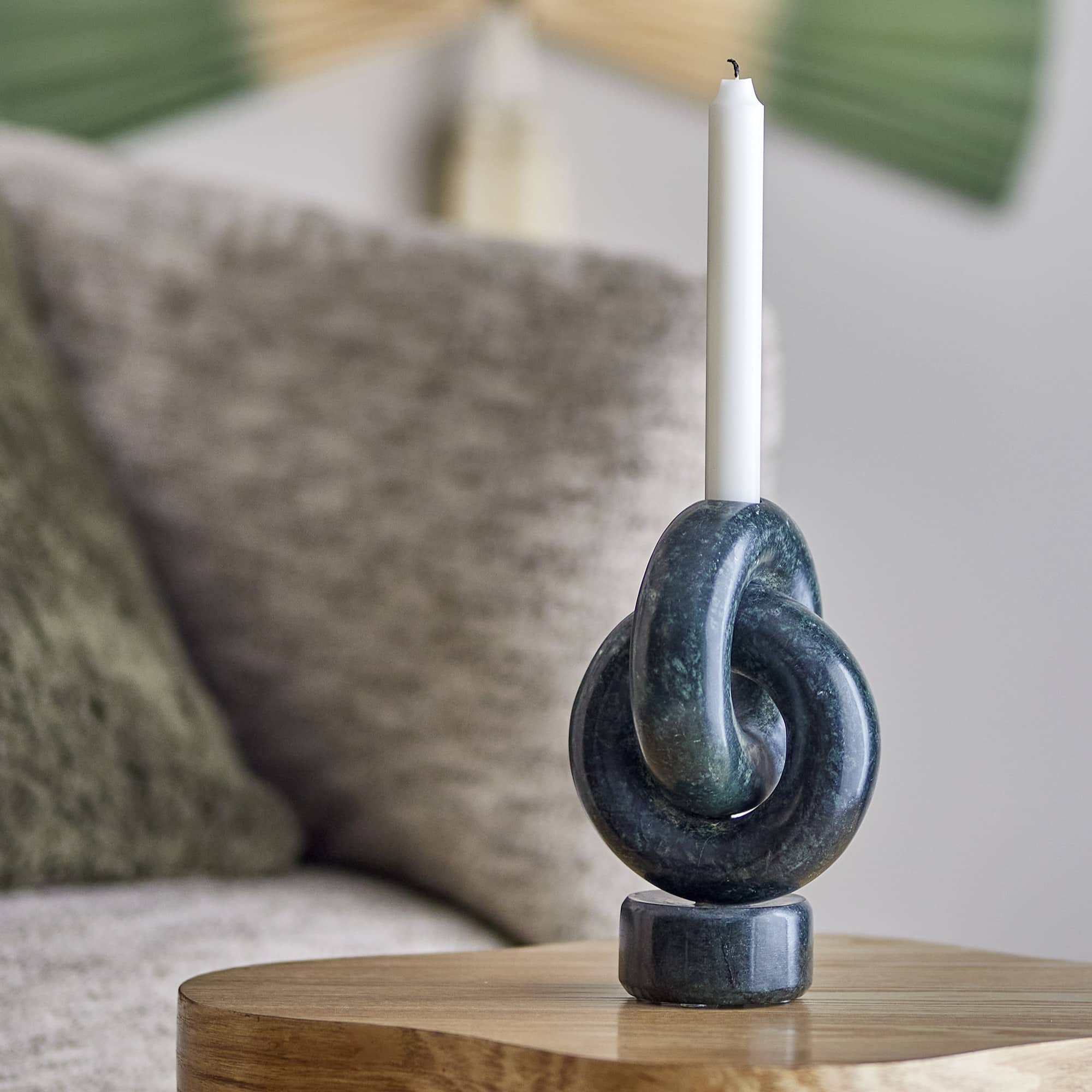 Goa Candleholder – green marble - Image 4