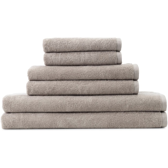 Towel set, 6 pcs., Taupe