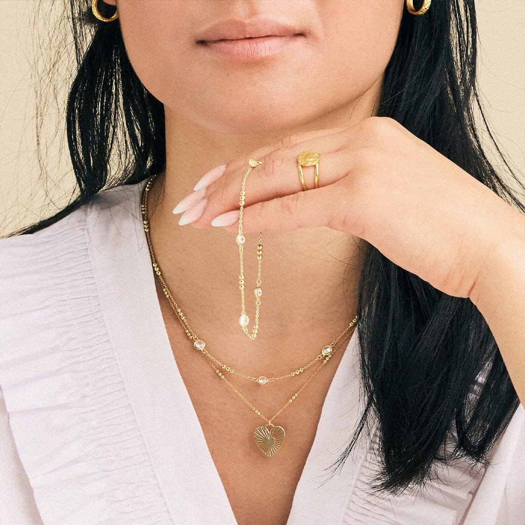 Halskæde Kugler Cubic Zirkonia - Billede 2