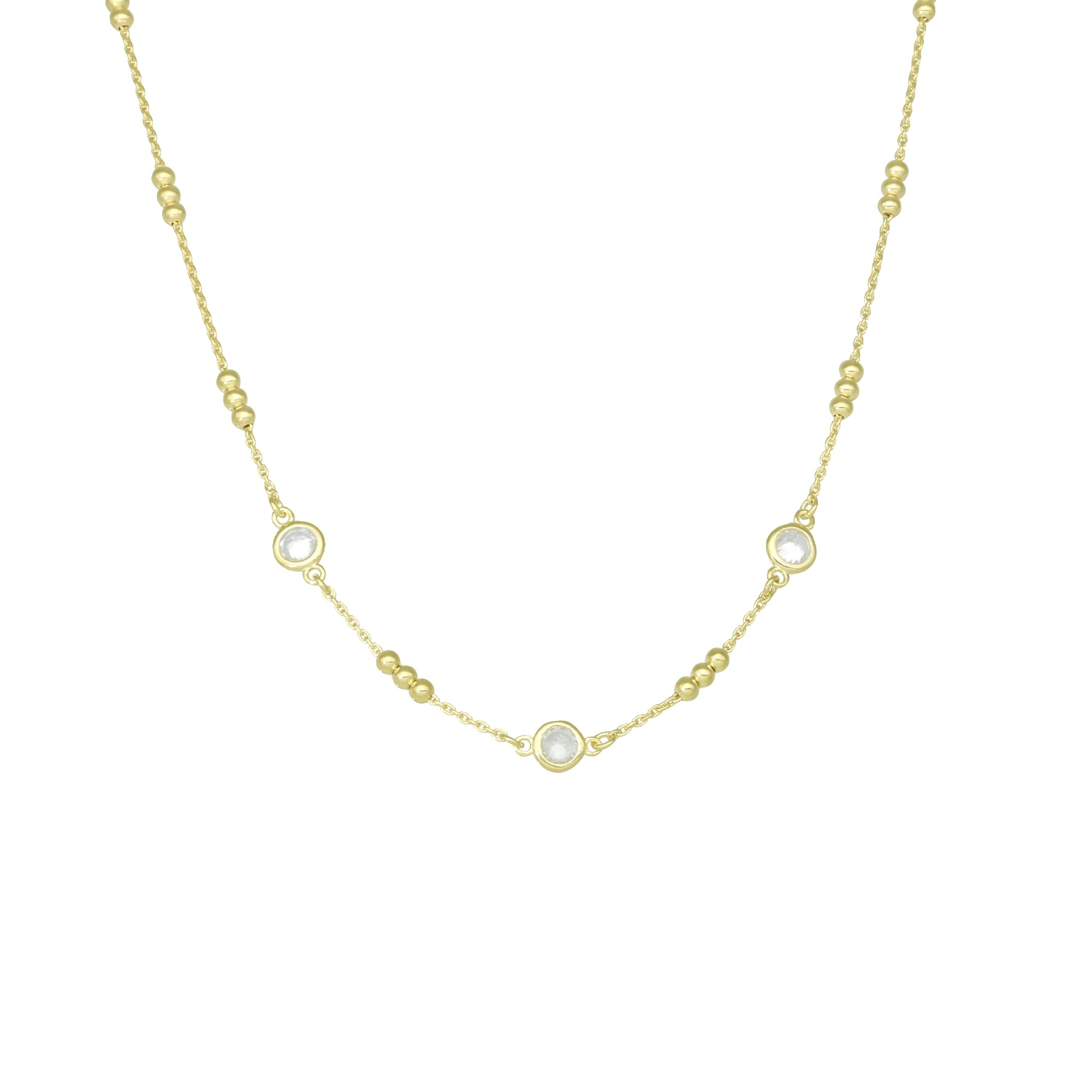 Halskæde Kugler Cubic Zirkonia