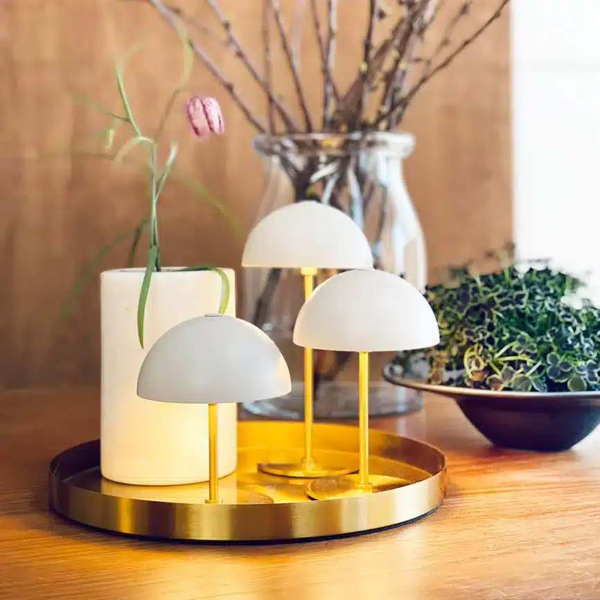 ALONG LED mini table lamps – (3 pcs incl. tray)
