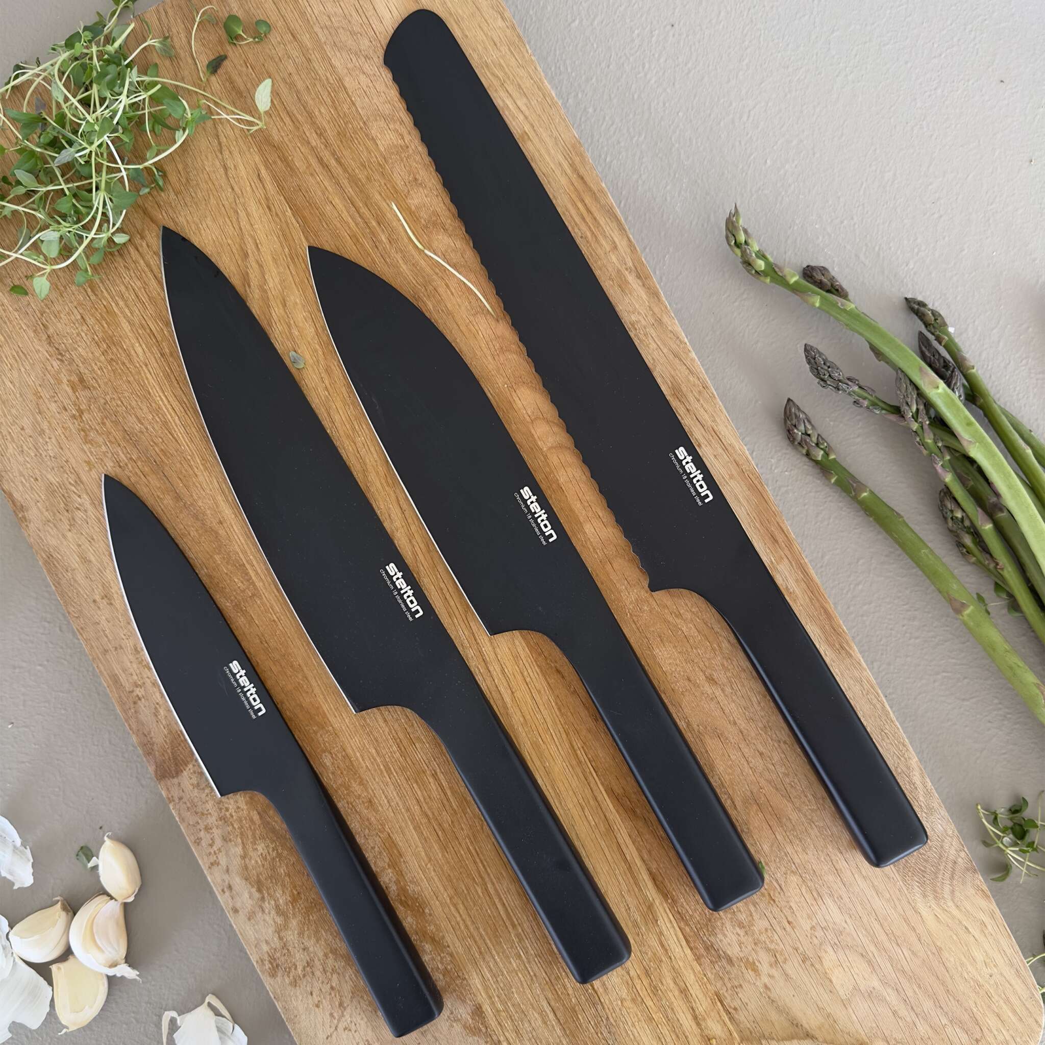 Pure Black knife set – 4 pieces