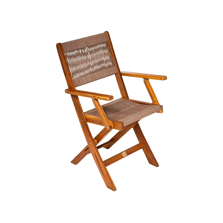 Nooka Café Set – table and 2 chairs with wicker - Image 4