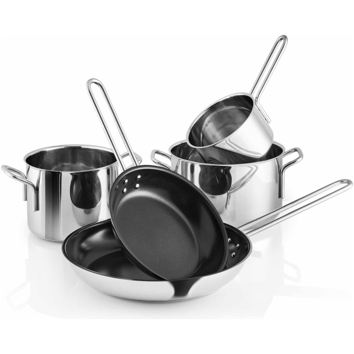 Stainless Steel Pot and Frying Pan Set – 5 pieces